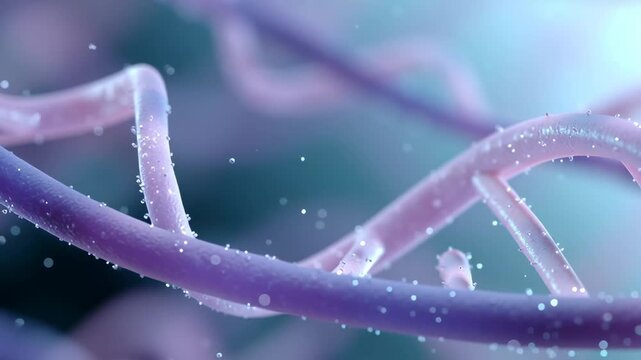 Abstract DNA Helix Macro Biotechnology Science Illustration
