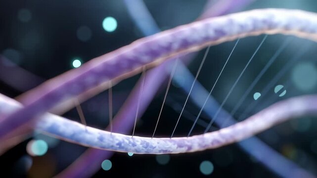 Abstract DNA Strands Macro Futuristic Biotechnology Background