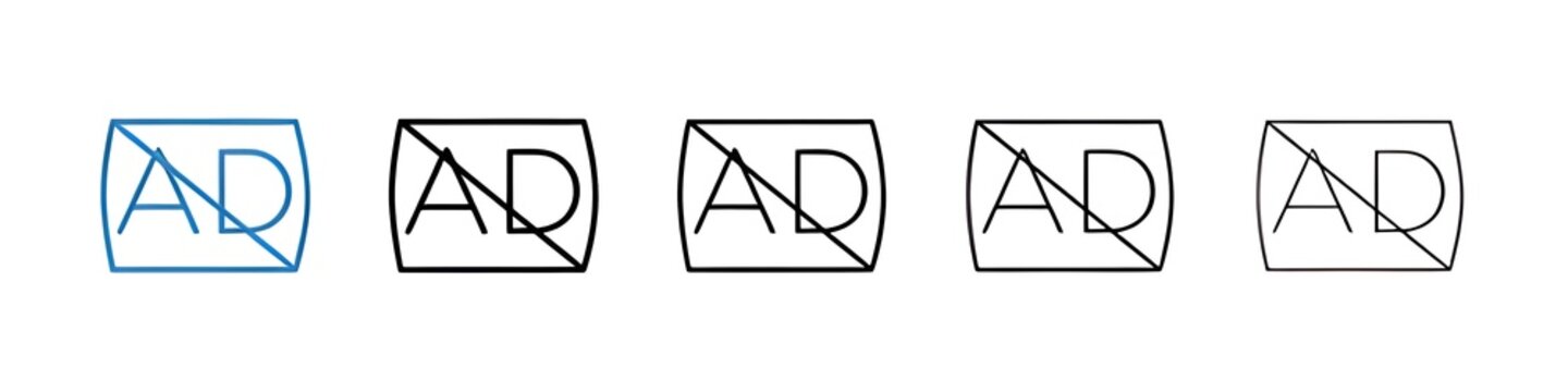No audio description icons collection vectors for web ui. Thin line customizable illustration. Contour symbol. Vector isolated outline drawing. Editable stroke