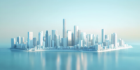 Fototapeta premium Modern City Skyline Architecture View