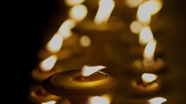 Candlelights in Yipeng (Loykrathong) festival , Chiang Mai Thailand.