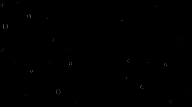 parentheses, brackets, punctuation, text, writing, typography, symbol, character, grammar, object, emoji, animation, motion graphics, black background, isolated, pixel art, retro, 8-bit, game asset, d