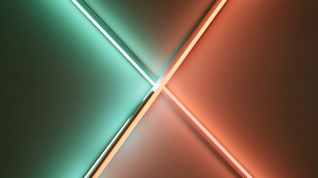 Abstract Geometric Crossing Neon Lights Background
