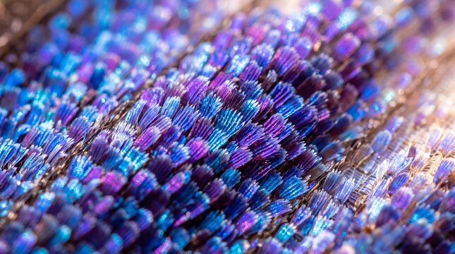 Extreme Macro of Iridescent Butterfly Wing Scales