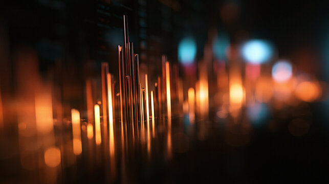 Abstract Financial Stock Market Chart Data Visualization