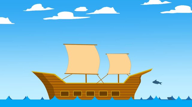 sailing ship on the sea
