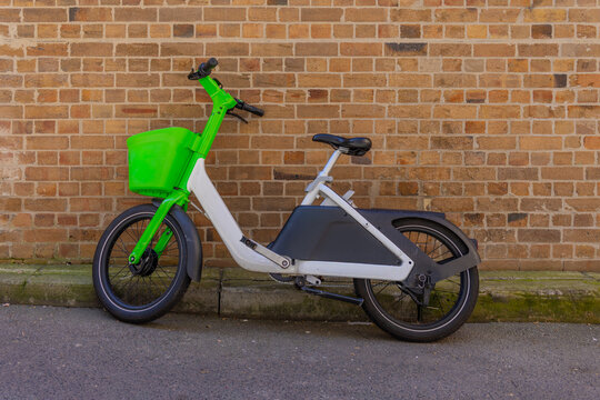 Electric rental bike on Elizabeth St Surry Hills in Sydney NSW Australia