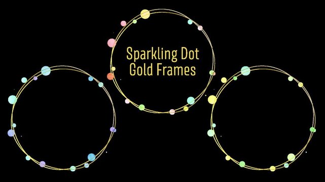 Round Frame Set with Sparkle Dots Loop