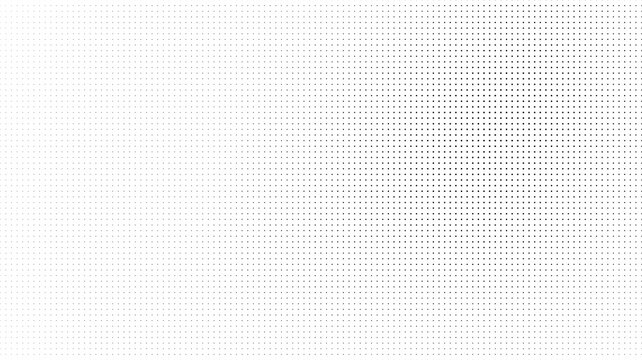 Minimalist geometric halftone dot pattern gradient fading from left to right isolated on transparent background