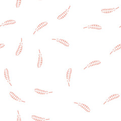 Fototapeta premium feather bird glyph vector seamless pattern. feather bird signthin illustration