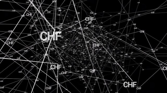 Swiss Franc Currency Symbol Animation for Banking and Investment