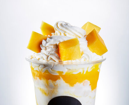 Mango Smoothie with Whipped Cream