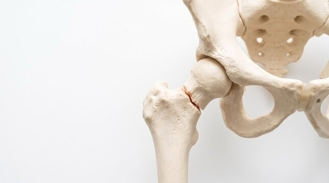 Medical instruction model of human hip structure with a visible femoral neck fracture anatomy model bone health fracture