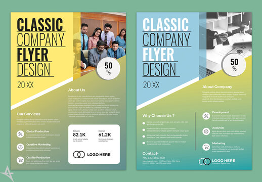 Company Flyer Design Template Layout