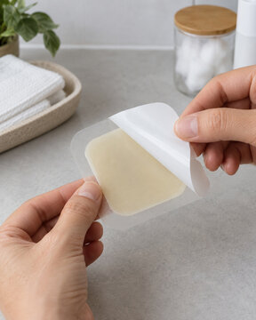 Peeled Hydrocolloid Dressing With Absorbent Patch