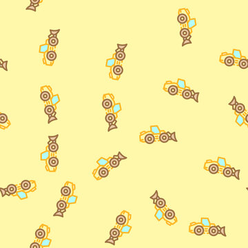 wheel loader construction vehicle vector seamless pattern wheel loader construction vehicle sign illustration