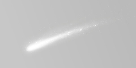 Cosmic beam with a sparkling tail, flare and glowing dust. © Emryx
