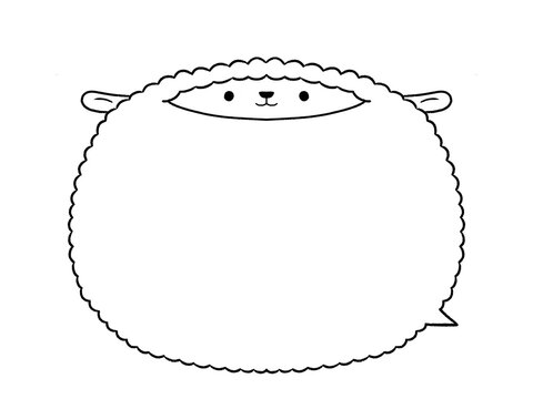 白黒　羊の吹き出し