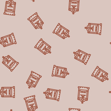 hydraulic press industry line seamless pattern hydraulic press industry thin line illustration