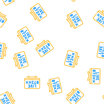 live lottery tv screen vector seamless pattern live lottery tv screen sign illustration