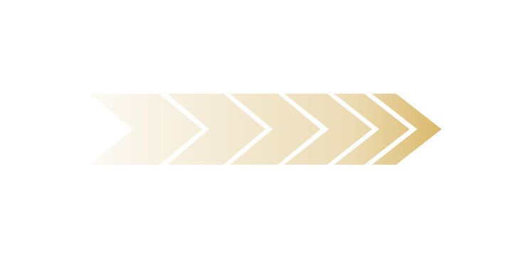 Six gradient arrows pointing to the right, symbolizing progression, growth, and direction. The arrows start with a lighter shade and gradually become darker towards the right