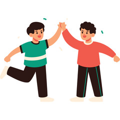 Fototapeta premium Sports supporters giving high fives