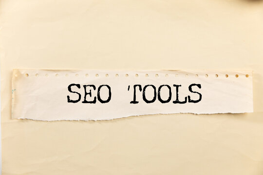 SEO TOOLS text on paper