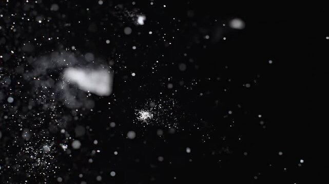 Microscopic cell growth with budding and division in dark field microscopy during scientific research with cinematic motion
