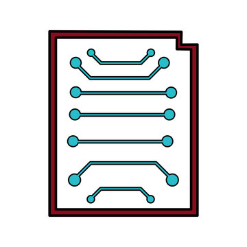 Digital document icon line artificial intelligence colorful