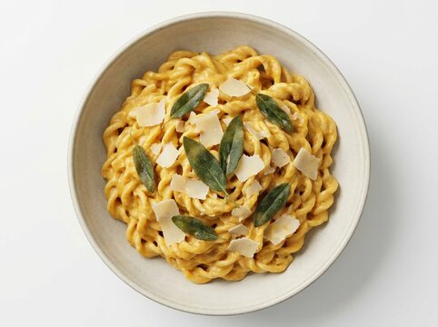 Delicious pumpkin pasta with sage and parmesan perfect for fall recipe inspiration