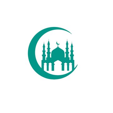 silhouette of mosque vector illustration silhouette, logo icon