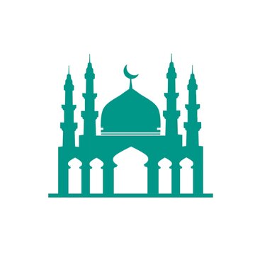 mosque vector illustration silhouette, logo icon