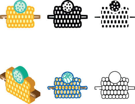 corn allergen free product food color icon vector. corn allergen free product food sign. isolated symbol illustration variety