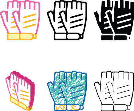 gloves bicyclist color icon vector. gloves bicyclist sign. isolated symbol looks illustration