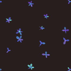 Fototapeta premium Botanical leaf pattern seamless background in multicolor