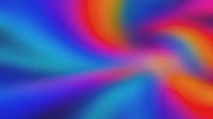 Fototapeta premium Vibrant rainbow gradient background, colorful abstract swirl texture, grainy neon mesh wallpaper for digital design