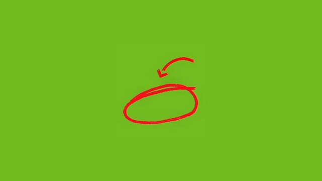 An arrow pointing a curved circle. Hand Drawn Arrows, Doodle Icons and Directional Effects Set