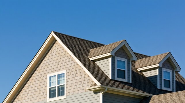 Residential house featuring gable roof and dormer windows