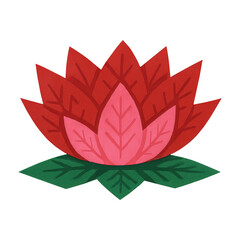 Obraz premium PNG Vibrant red lotus illustration
