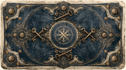 Fototapeta premium Ancestral Crossroads: Hoodoo Protection Tarot Back
