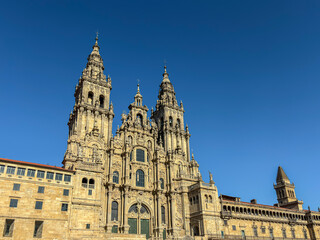 Fototapeta premium The traditional cathedral in Santiago de Compostela.