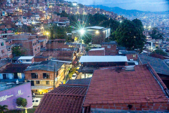Aerial view of Medellin in Colombia