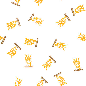 ascophyllum knotty seaweed vector seamless pattern ascophyllum knotty seaweed sign illustration