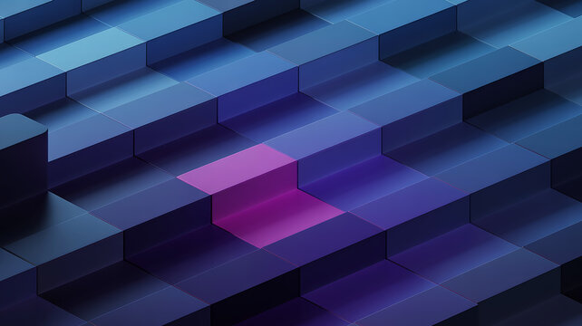Abstract Geometric Blocks Gradient Blue Purple