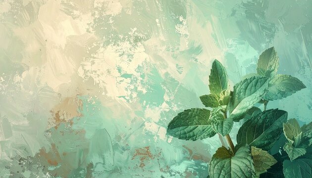 Vintage Mint Abstract Wallpaper Background Copy Space Illustration