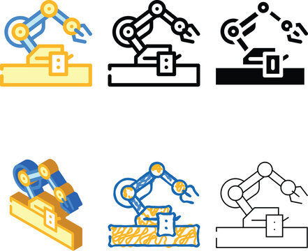 robotic arm robot color icon vector. clean robotic arm robot sign. isolated symbol illustration