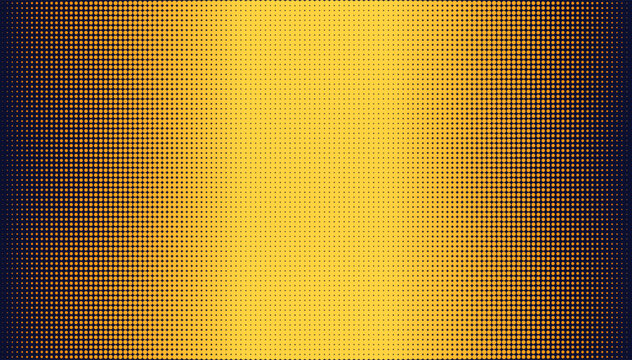 Yellow halftone dotted background, retro comic pop art gradient pattern. Abstract vector illustration, modern backdrop overlay template
