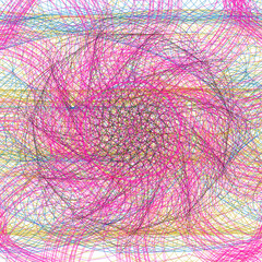 Fototapeta premium Abstract digital art background featuring a vibrant swirling vortex of pink and multi colored light patterns