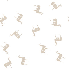Fototapeta premium lama wild animal glyph vector seamless pattern. lama wild animal signthin illustration