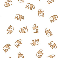 Fototapeta premium panda animal vector seamless pattern panda animal sign illustration
